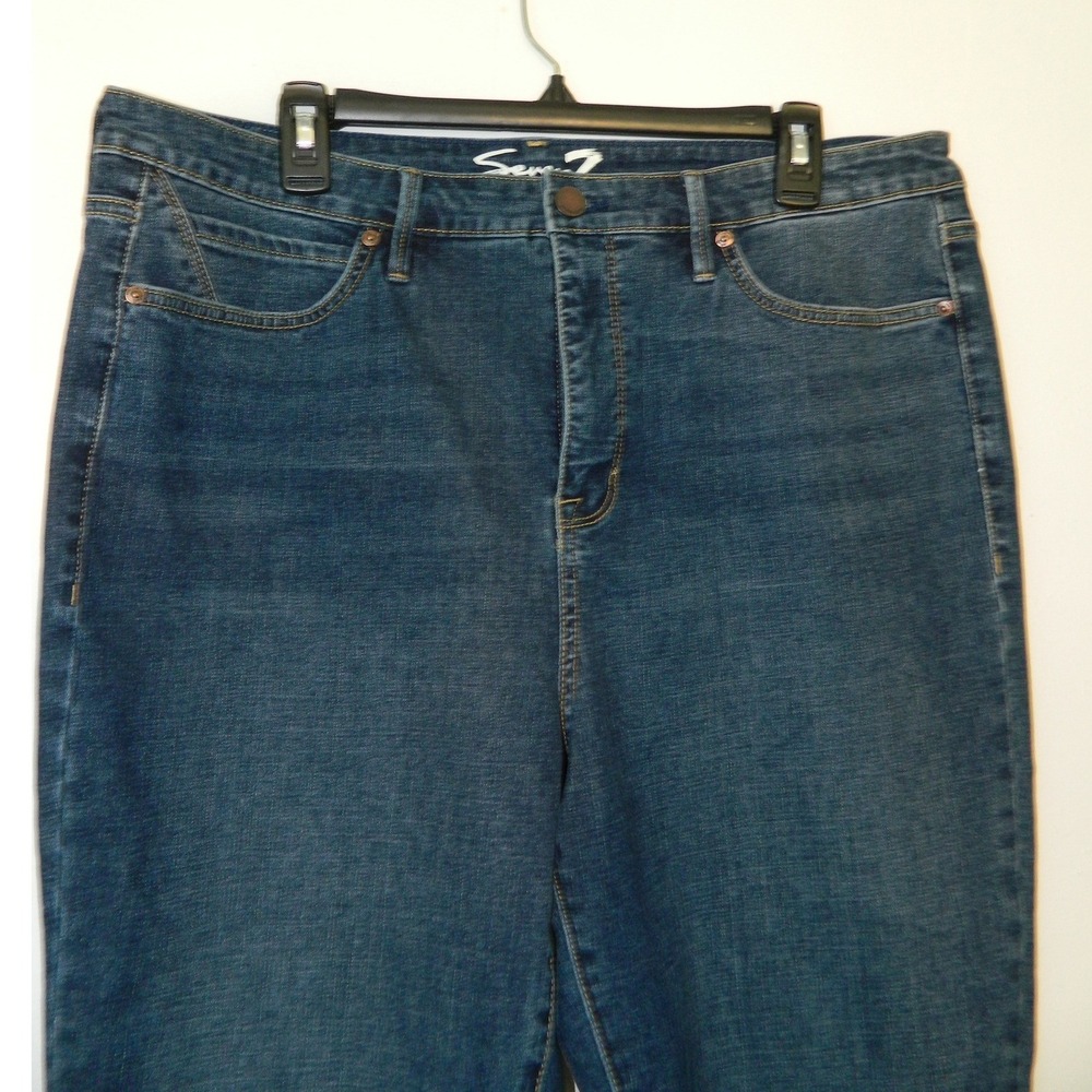 Seven7 Skinny Jeans Womens 16 Blue High Rise Stretch‎ Denim Casual Everyday